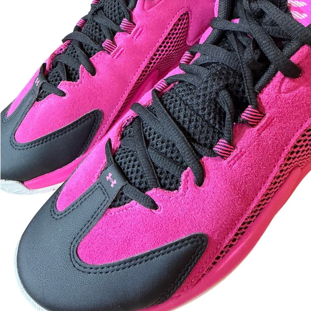 Under Armour Curry Unisex Basketball Shoes Pink Black Men 10 Women 11.5 NWB - Picture 9 of 10